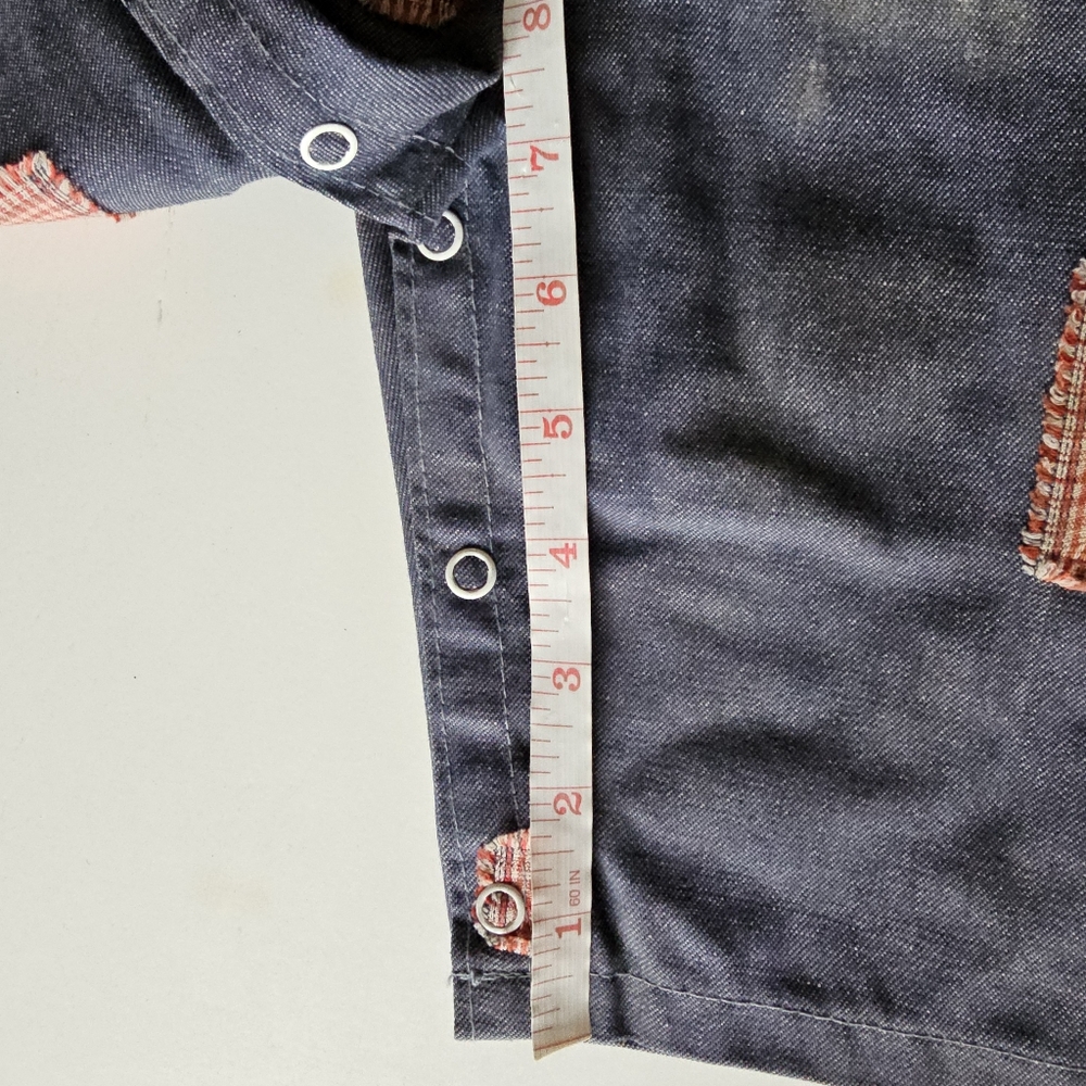 Vintage 1970s Baby Overalls with Patches - Picture 8 of 10